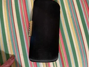 Ladies small Black/gold/rhinestone evening shoulderbag/clutch. FREE ship - Picture 1 of 3