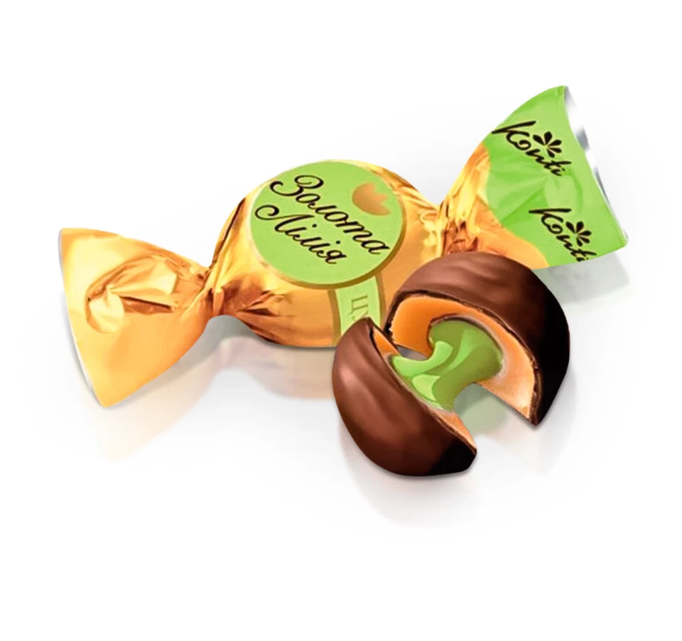 Toffikonfekt Golden Lily  mit Pistaziengeschmack 1kg Konfekt Packung - Bild 1 von 1