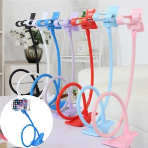 For iPhone Samsung Flexible Lazy Bracket Stand Holder Car Bed Desk Mobile Phone - Picture 1 of 16