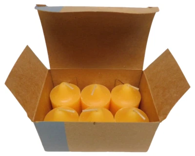 Caja de 6 velas votivas naranja Mangotini V06290 PartyLite retiradas NOS Foto 1 de 2