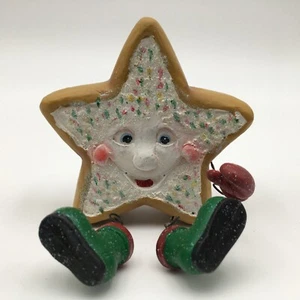 Dulces antropomórficos de vacaciones de Navidad galleta estrella cuidador de estante - Imagen 1 de 6