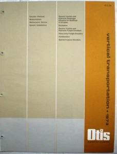 Vtg OTIS Elevator Co Escalator Catalog Design Planning Engineering RETRO 1973 - Picture 1 of 5