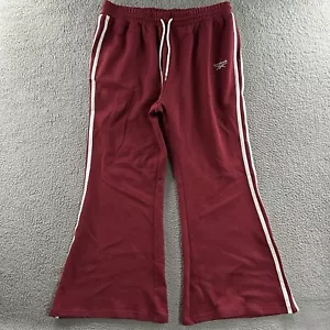 Forever 21 x Reebok Womens Pants Red White 3X Sweatpants Wide Leg Cotton Blend - Picture 1 of 18