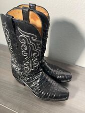 Lucchese Men's Handmade Black Caiman Ultra Belly Cowboy Boots 11 EE