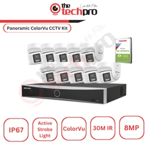 Hikvision 8MP Panoramic ColorVu Fixed Security System DS-7604NXI-K1 DVR Kit - Picture 1 of 2