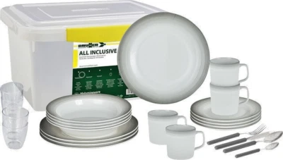 Brunner Astralys Geschirrset 37-teilig incl. Box optimal f. Camper Wohnmobil Car - Bild 1 von 4