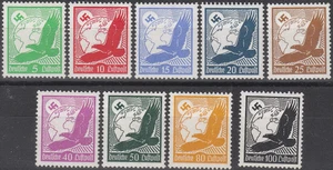 Stamp Germany Mi 529-37x Sc C46-54 1934 3rd Reich War Era Airmail Globe MNH - Picture 1 of 10