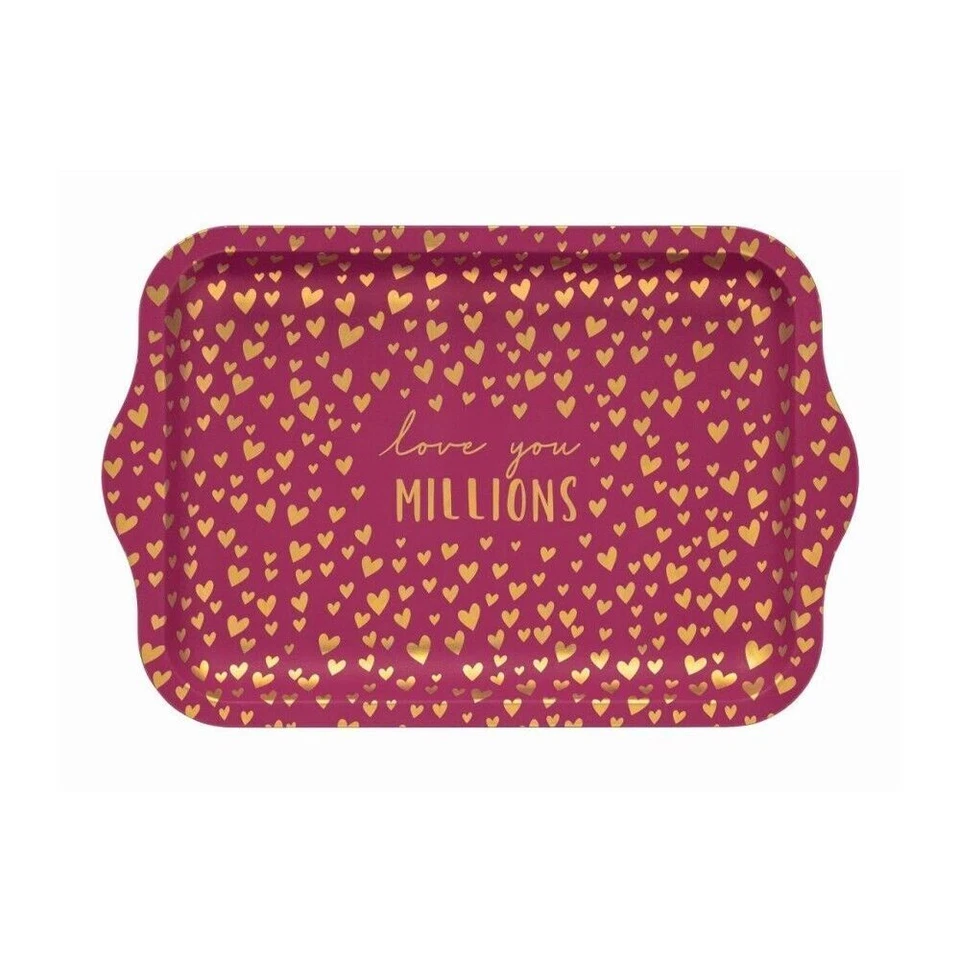 Sara Miller Little Gestures Love You Millions Small Tin Tray 240 x 158 x 11mm - Image 1 of 1