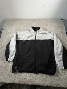 Champion Color Block Utility Windbreaker Jacket Mens Size 2XL Gray Black - Picture 1 of 12