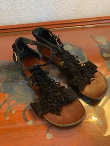 Vtg Chie Mihara Suede Fringed Shoes 36.5 - Picture 1 of 8