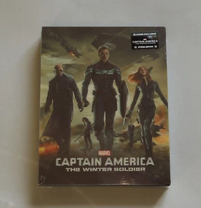 CAPTAIN AMERICA THE WINTER SOLDIER - BLUFANS LENTICULAR 3D+2D BLU-RAY STEELBOOK - Picture 1 of 6