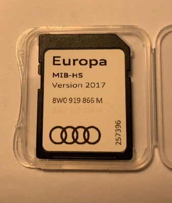 Genuine Audi A3 A4 A5 Q2 Q5 2017 SAT NAV MIB-HS SD Card Europe 8W0919866M - Image 1 of 2