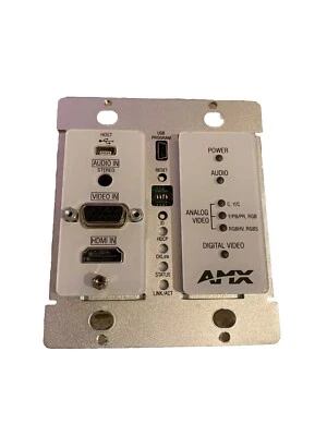 AMX FG1010-325-WH White MULTI DXLink Transmitter with Wall Plate - Image 1 of 4