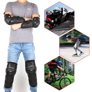 Motorcycle Knee Elbow Pads BMX Bike Motocross Guards Protective Gear Adult 4pc - Picture 1 of 12