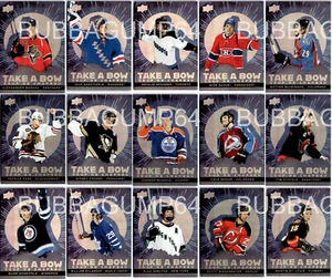 2024-25 UD TIM HORTONS ROOKIES TAKE A BOW COMPLETE 15 CARD INSERT SET - Picture 1 of 1