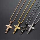 Women Men Angel Pendant Stainless Steel Necklace Sweater Chain Jewellery 60 cm