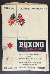 Boxturnier U S A F versus British Forces Irwin Stadium New Delhi 1943 WW2 - Bild 1 von 16