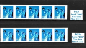 Scott #3453 & 3453b--(34c) Liberty PNC5s Plate #1111, VF MNH Cat $13.75 - Picture 1 of 1