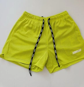 RawGear Men’s Green Essentials Mesh Performance Shorts Size Small Embroidered - Picture 1 of 10
