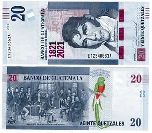 GUATEMALA P-127 20 Quetzales 2021 Conmemorativo UNC  - Imagen 1 de 1