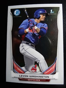 2014 Bowman Chrome BCP42 Levon Washington Cleveland Indians Baseball Rookie Card