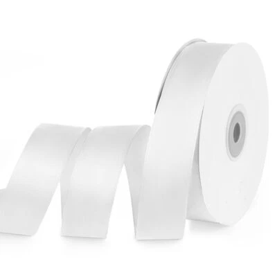 1" x 50 Yards Satin Ribbon - White Silk Ribbon with Spool - Ideal for Gift Wr... - Image 1 of 4