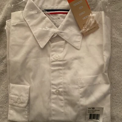Chicos Talla 10 Blanco Nuevo. Camisa Cuello Nueva Envío Gratis Foto 1 de 4