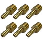 BRASS PIPE CONNECTOR x 6 NOZZLE 3/8 MALE x 8mm NIPPLE FOR PROPANE LPG GAS PIPE