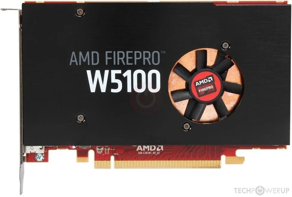 AMD FirePro W5100 4GB GDDR5 PCIe Graphics Video Card 4x DisplayPort Dell W2C47 - Image 1 of 1