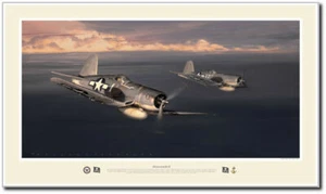 Corsair! by Jack Fellows - F4U Corsair - Aviation Art Print - A/P (Canvas) - Picture 1 of 1