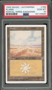 1999 MTG P3K Portal Three Kingdoms #166 Plains PSA 10 Gem Mint - Picture 1 of 2