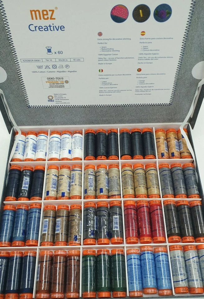 100% COTONE EXTRA RESISTENTE x IMPUNTURE filo cucire grosso Mez Creative Anchor