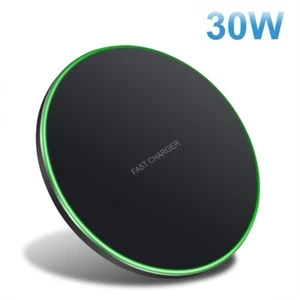 30W 20W 10W Wireless Charging Mat For Apple iPhone 15 14 Samsung Galaxy S24 S23 - Picture 1 of 17