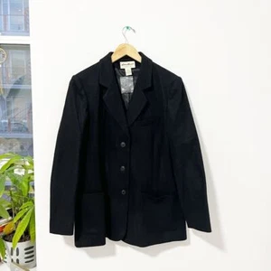 NEW Eddie Bauer Dark Navy Blue Wool Blazer Coot Size Large - Picture 1 of 5