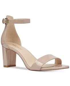 Sandalias de vestir para mujer NINE WEST de abeto con punta redonda de tacón ancho talla 9 naturales B4HP - Imagen 1 de 5