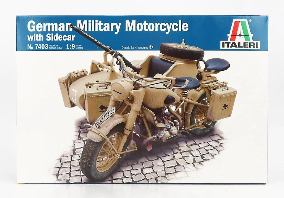 1/9 ITALERI - BMW - R75 WITH SIDECAR GERMAN MILITARY 1941 IT7403 - Immagine 1 di 1