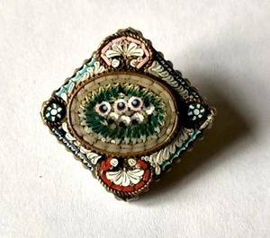 Vintage Micro Mosaik Brosche  - Bild 1 von 4