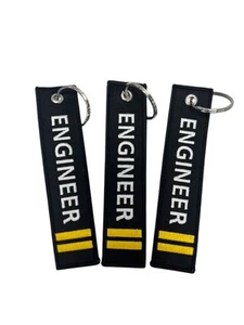 Set 3 Schlüsselanhänger Neu ENGINEER II 1 -130*30mm Twill + Stickerei Logo auf beiden Seiten - Bild 1 von 5