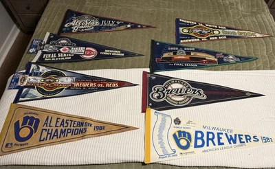 6 Pennants - Milwaukee Brewers, Miller Park, County Stadium, All Star Game - Image 1 of 4