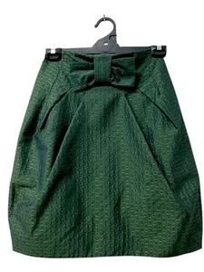 ANNA THOMAS Iridescent Bow Skirt - Excellent Condition, Women's Dark Green, AU8 - Picture 1 of 4
