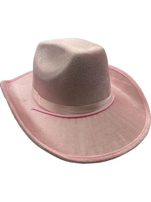 Adult's Pink Velvet Cowboy Hat Costume Accessory Foto 1 de 2