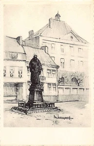 Belgique - GEMBLOUX (Namur) La place Saint-Guibert - D'après un dessin de Michel - Picture 1 of 2