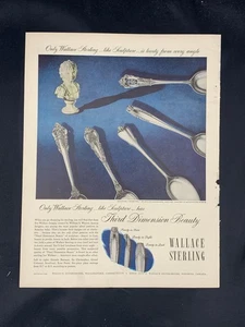 Zeitschriftenanzeige* - 1949 - Wallace Sterling Silber Besteck - 5 Muster abgebildet - (#4) - Bild 1 von 1