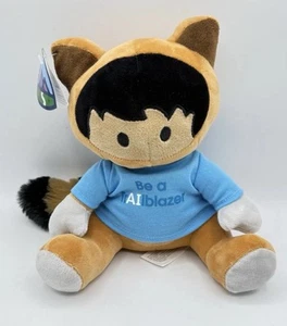 Salesforce Mascot Astro Raccoon 8” Plush Be A Trailblazer Blue Shirt Nominal NWT - Picture 1 of 11