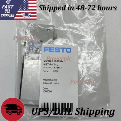 US FREE TAX New FESTO VUVG-B10-M52-MZT-F-1T1L 573417 Solenoid Valve - Image 1 of 3