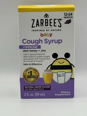 Zarbee's Baby Cough Syrup + Immune, Grape 2 fl oz- Ex 05/2026 - Image 1 of 3