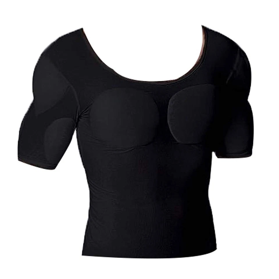 Falso Traje Muscular Camisa Hombres Invisible Simulación de Engorde Delgado Elástico Det... Foto 1 de 4