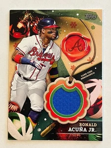 2024 Topps Holiday Ronald Acuna Jr. Jersey Relic - Picture 1 of 2