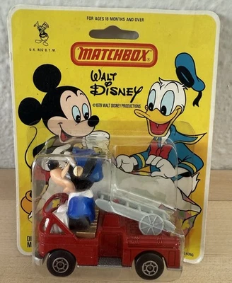 Matchbox Walt Disney Diecast Metal Firefighter Mickey Mouse Vintage 1979 New WD1 - Image 1 of 4