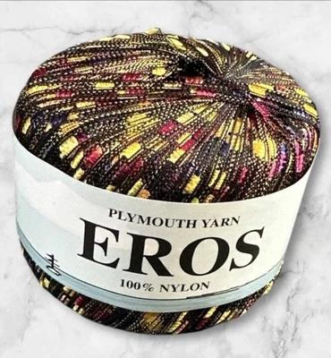 Plymouth Eros Ladder Yarn Yellow Pink Blue Orange - Blue Label 50gr Ribbon - Image 1 of 4